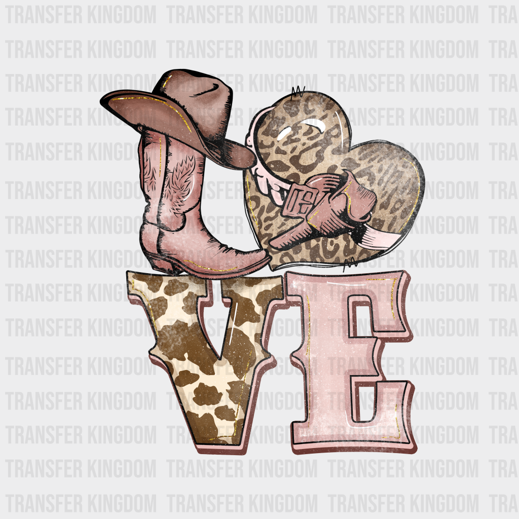 COWBOY BOOTS LOVE - DTF heat transfer - transfer-kingdom