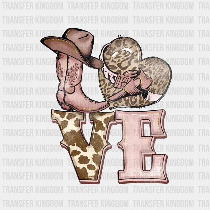 COWBOY BOOTS LOVE - DTF heat transfer