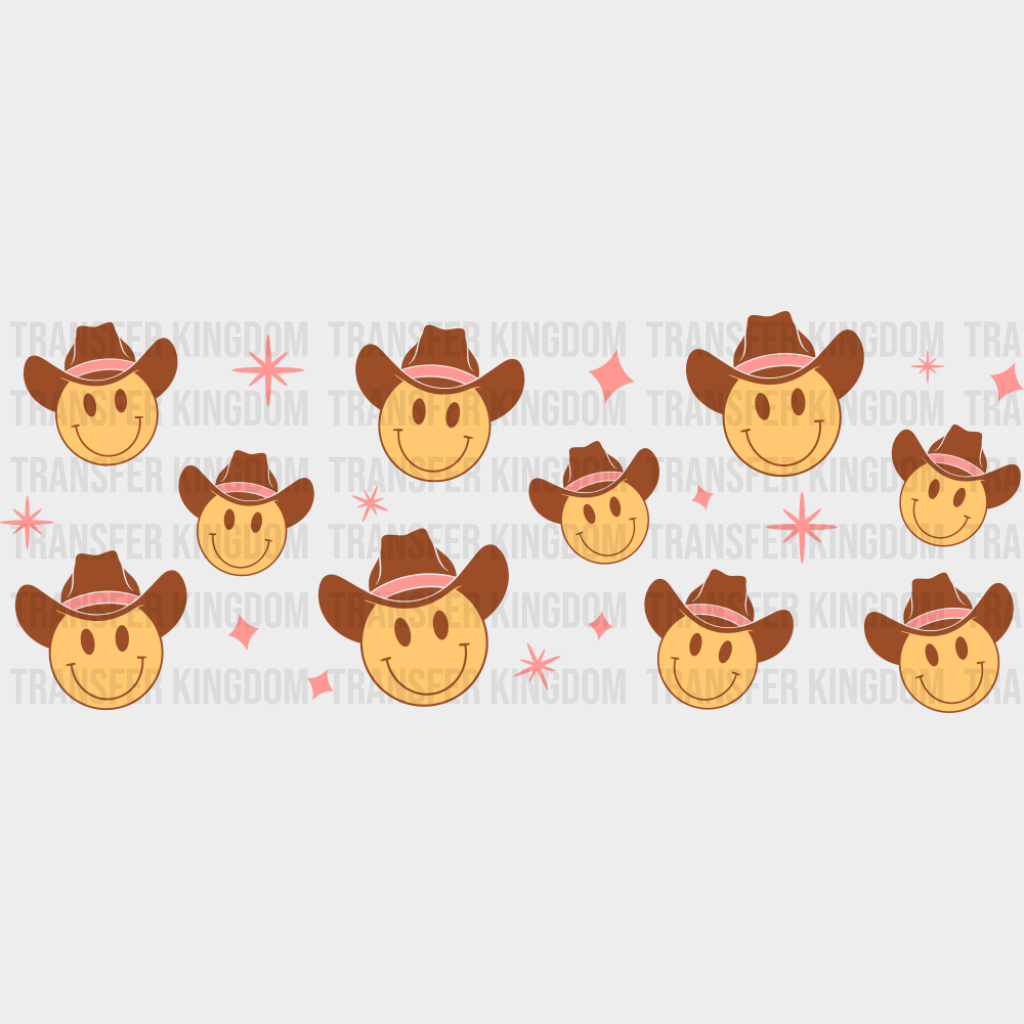 Cowboy Emoji - General Cup Wrap UV Sticker Permanent UV DTF Decal UVDTF
