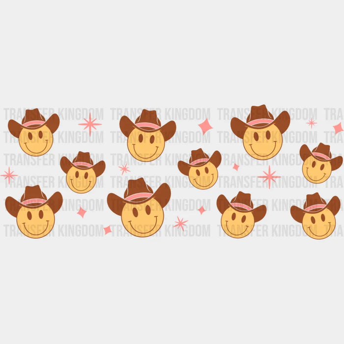 Cowboy Emoji - General Cup Wrap UV Sticker Permanent UV DTF Decal