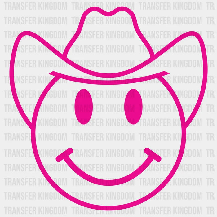 Cowboy Hat Smiley Face Design - DTF heat transfer
