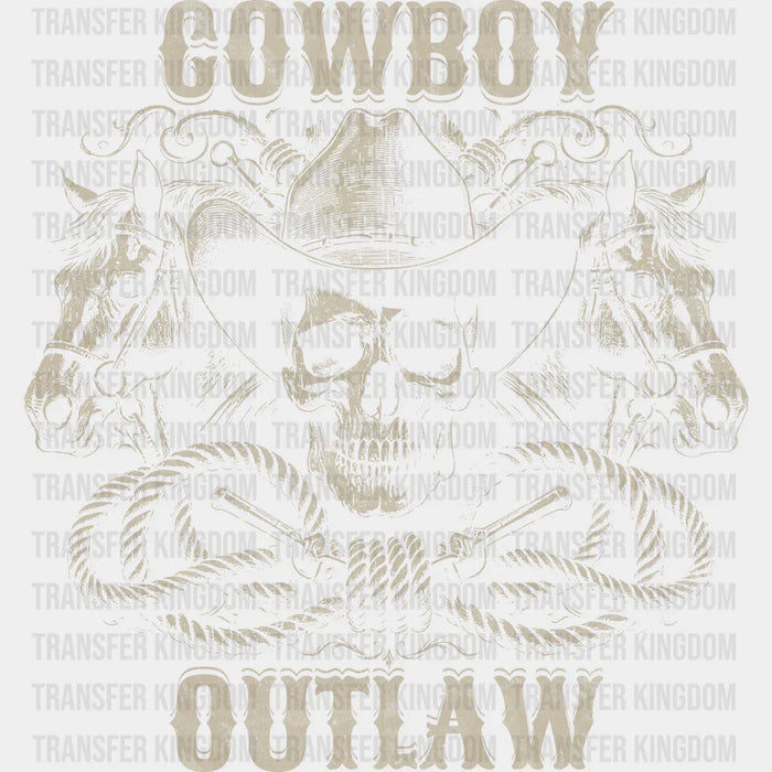 Cowboy Outlaw Skull Design - Rodeo DTF Transfers