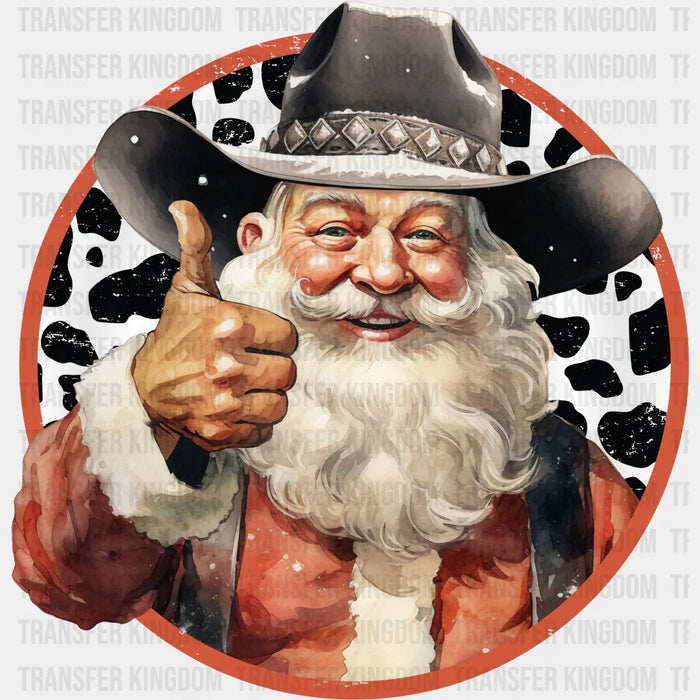 COWBOY SANTA WESTERN Christmas Design - DTF heat transfer