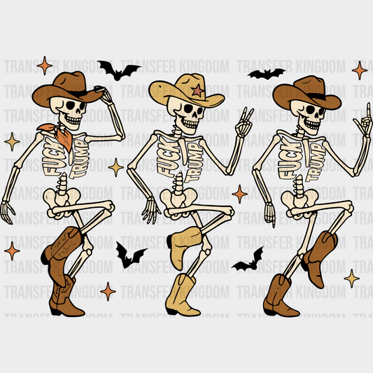 Cowboy Skeletons - Halloween DTF Transfer Adult – S & M (10’’) / Dark Color Design (See Imaging)