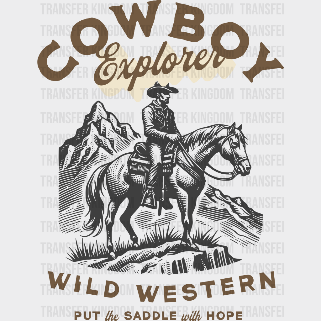 Cowboy Wild Western Design - Rodeo Dtf Transfers