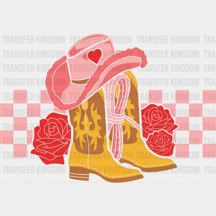 COWGIRL BOOTS TX - DTF heat transfer