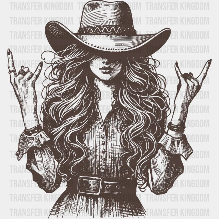 Cowgirl Brown Design - Cowgirl DTF Transfer