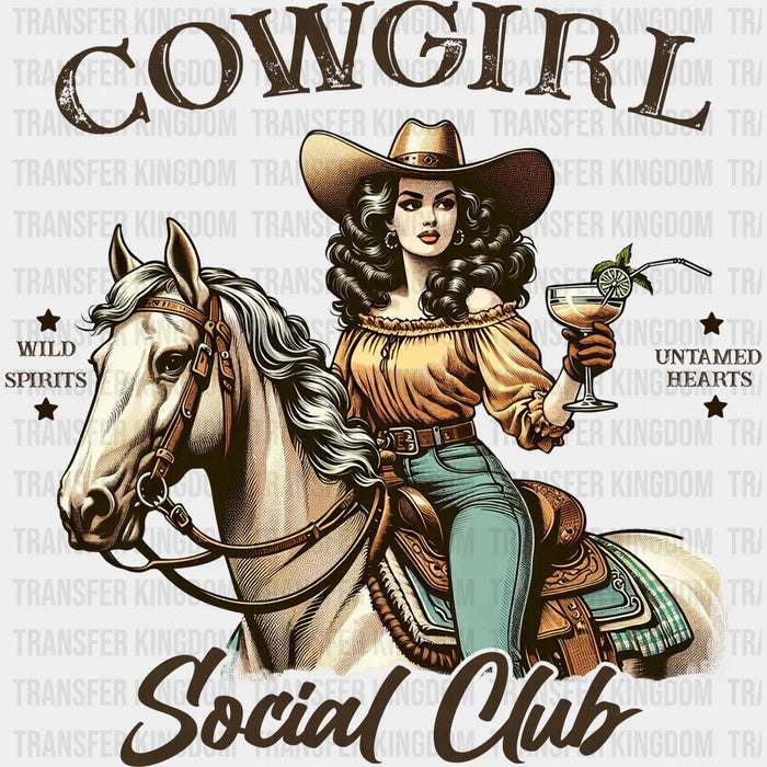 Cowgirl Social Club Horse Design - Cowgirl DTF Transfers