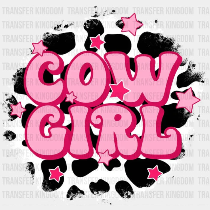 Cowgirl Star Cow Pattern DTF Transfer