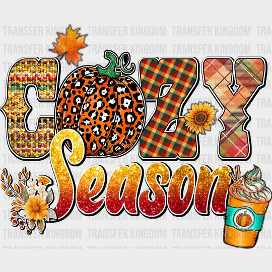 Cozy Season Pumpkin Drink Orange - Fall Dtf Transfer