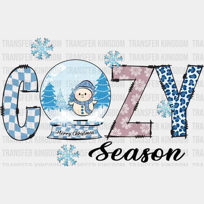 Cozy Season Snow Globe - Winter Iron On DTF Transfer