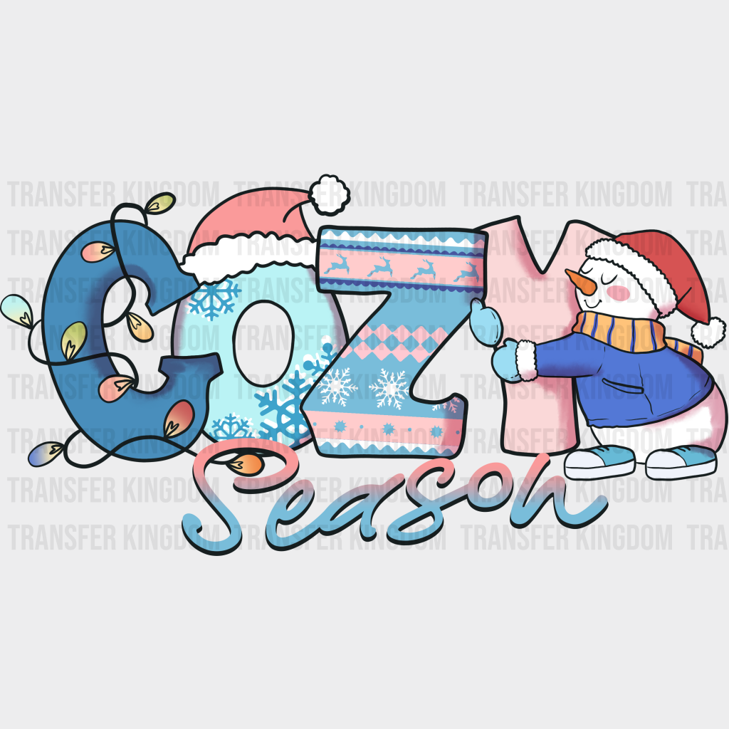 Cozy Season Snowman Design - Winter Iron On Dtf Transfer