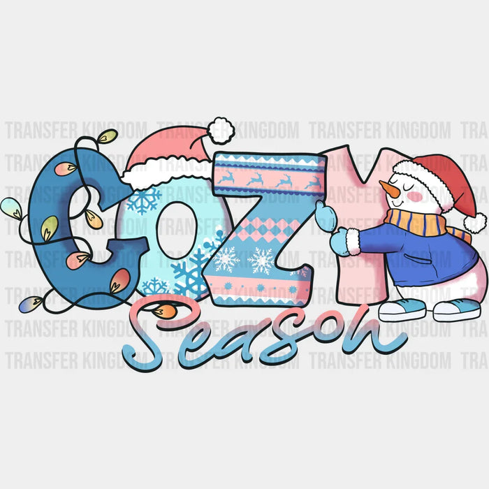 Cozy Season Snowman Design - Winter Iron On DTF Transfer