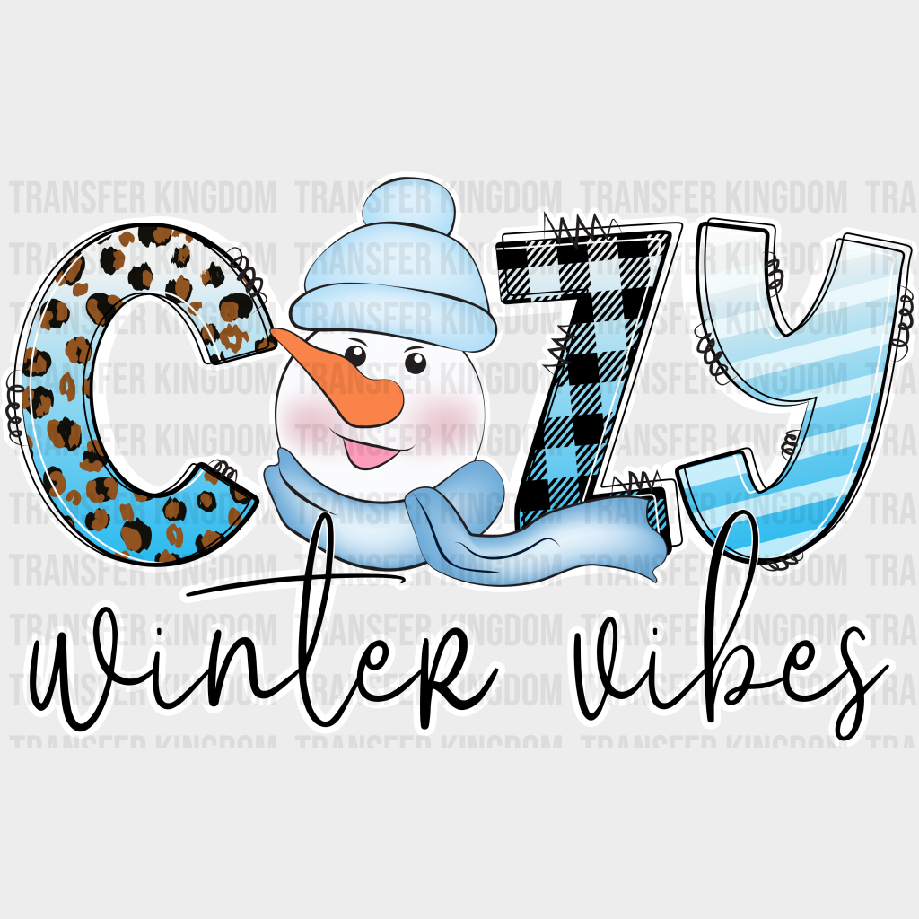 Cozy Winter Vibes - Iron On Dtf Transfer Unisex S & M (10’’) / Light Color Design See Imaging