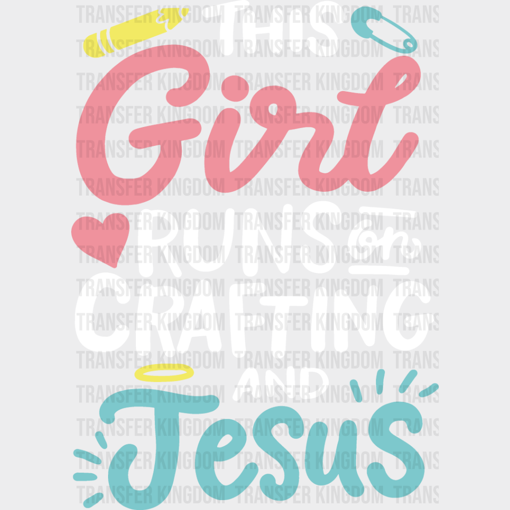 Crafting And Jesus - Dtf Heat Transfer Unisex S & M (10’’) / Light Color Design See Imaging