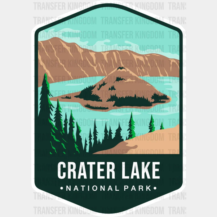 Crater Lake National Park Colorful Design - National Parks DTF Transfer