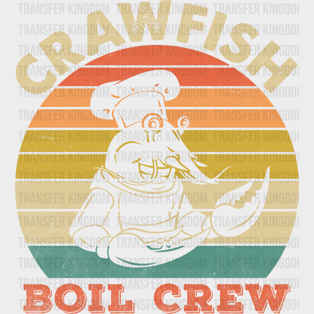 Crawfish Boil Crew Colorful - Dtf Transfer