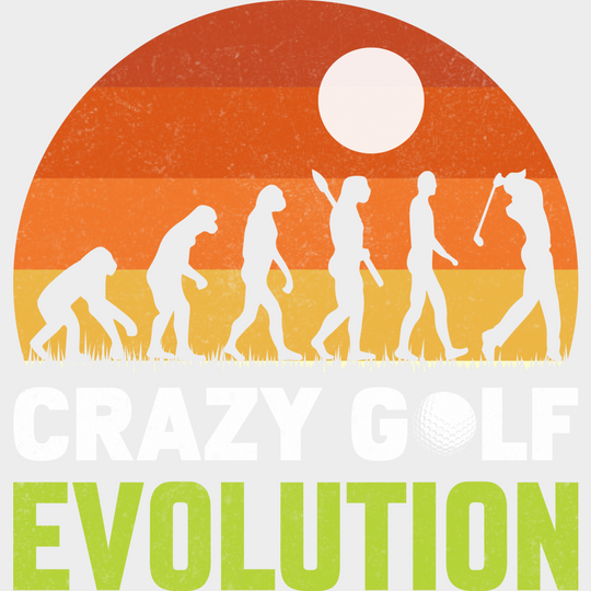 Crazy Golf Evolution - Dtf Heat Transfer Unisex S & M (10’’) / Light Color Design (See Imaging)