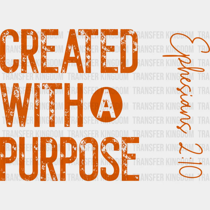 Created With A Purpose Design - Christianity DTF Transfer