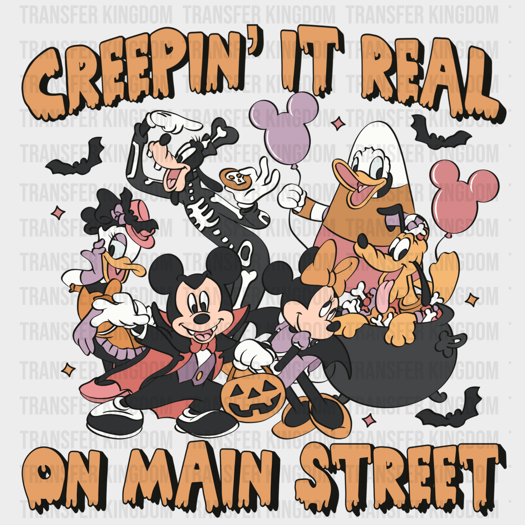 Creepin’ It Real On Main Street - Halloween Dtf Heat Transfer Iron On