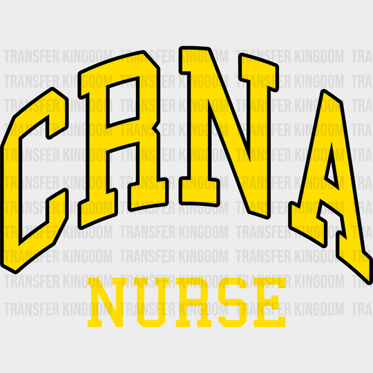 Crna Nurse Design - Dtf Heat Transfer Unisex S & M (10’’) / Dark Color See Imaging