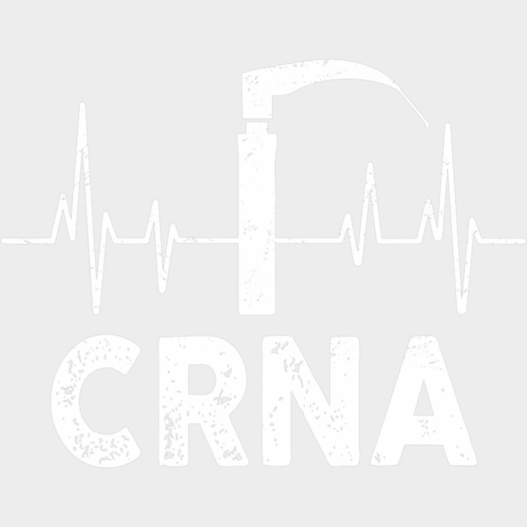 CRNA Tube B&W - CRNA Nurse DTF Transfers Adult Unisex - S & M (10’’) / Light Color Design (See Imaging)