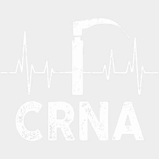 CRNA Tube B&W - CRNA Nurse DTF Transfers Adult Unisex - S & M (10’’) / Light Color Design (See Imaging)