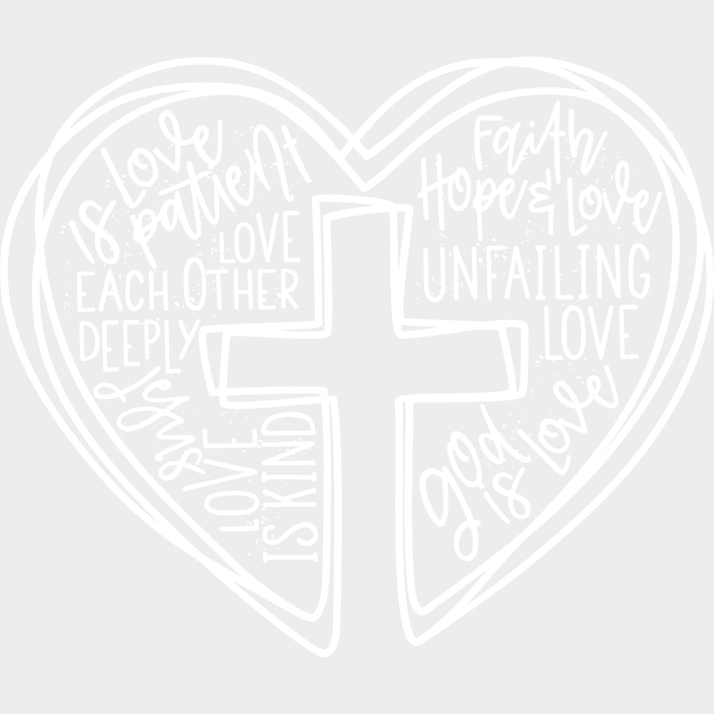 Cross B&W - Valentine's Day DTF Transfers transfer-kingdom Light Color Design (See Imaging)