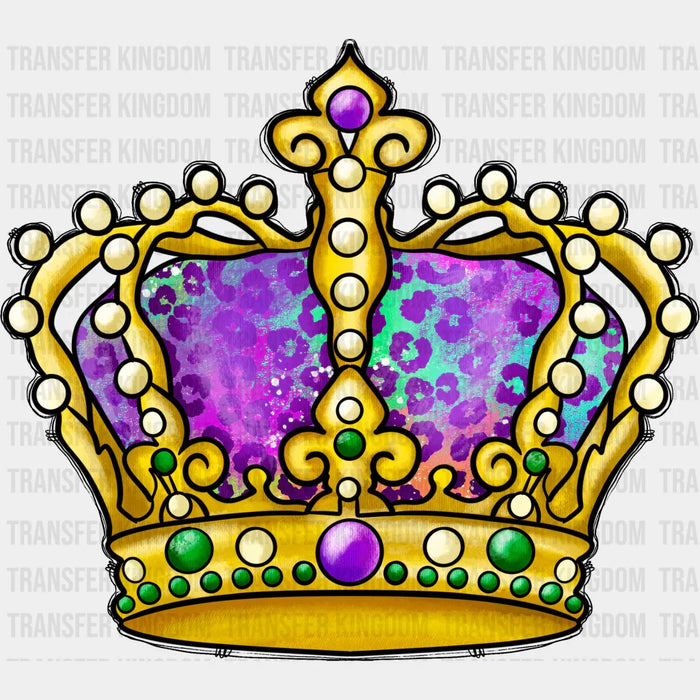 Crown Gras Design- Mardi Gras DTF heat transfer