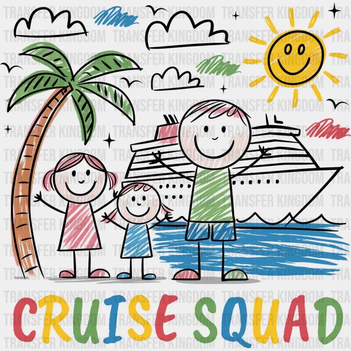 Cruise Squad Kid Drawing - Vacation DTF Transfer