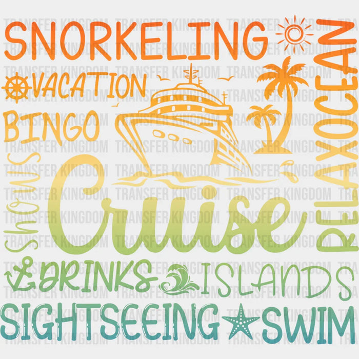 Cruise Vacation Design - Family Cruise DTF heat transfer