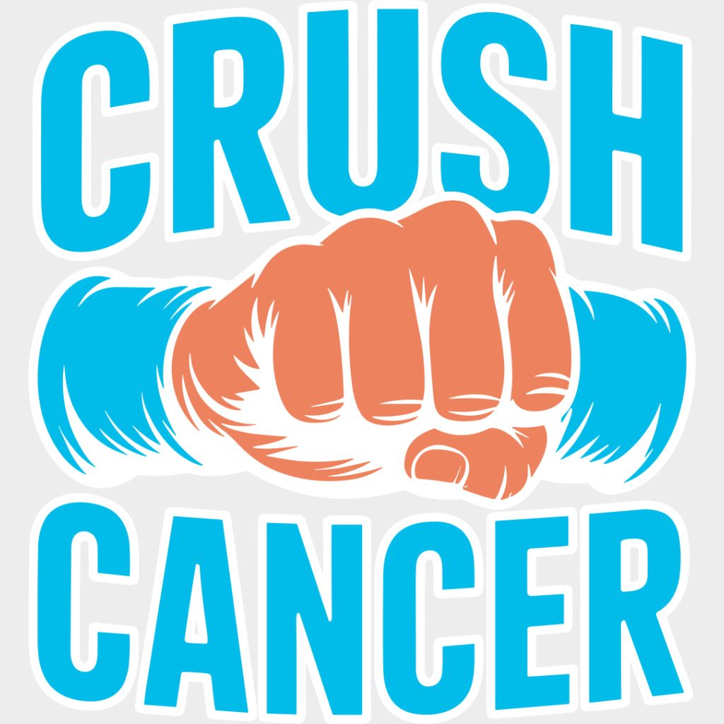 Crush Cancer - Ovarian Cancer DTF Transfers - Adult Unisex - S & M (10’’) / Light Color Design (See Imaging)