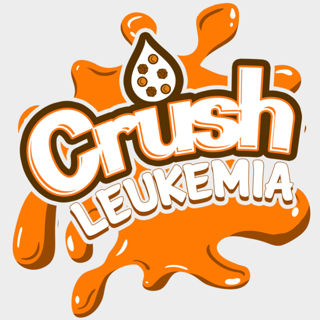 Crush Leukemia Orange Splash Design - Leukemia DTF Transfers Adult Unisex - S & M (10’’) / Light Color Design (See