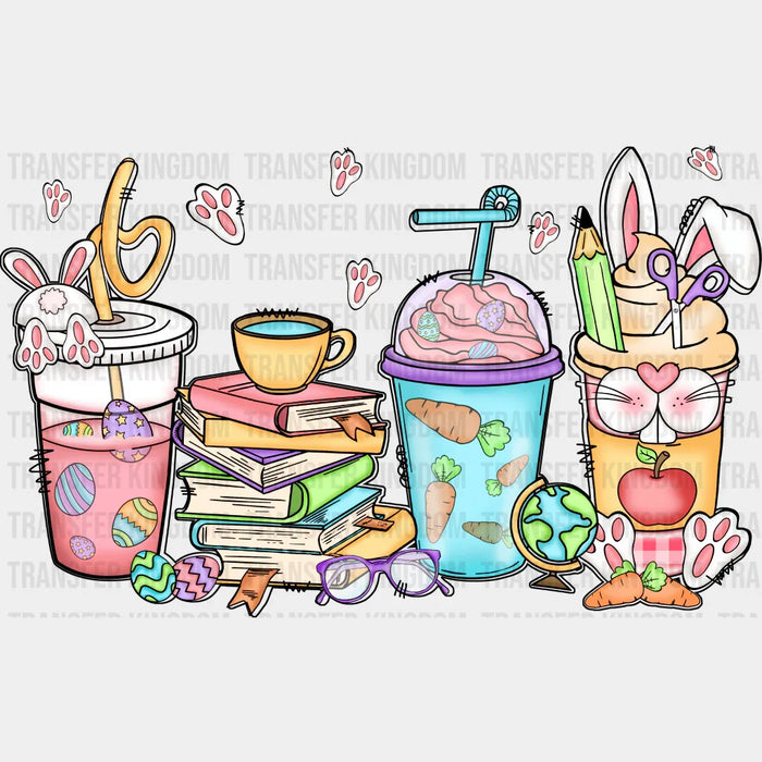 Cups&Books Easter Design - DTF heat transfer