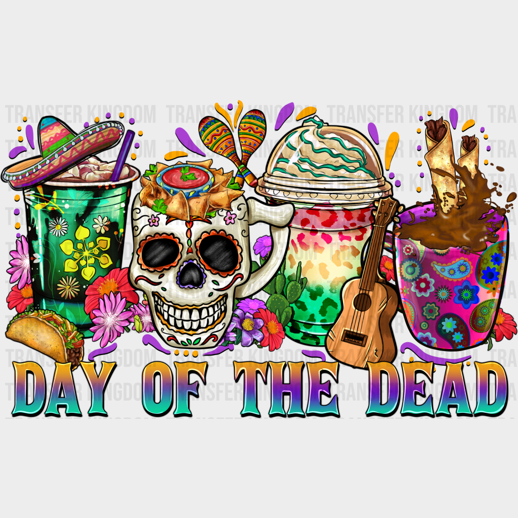 Cups Design - Day Of The Dead Dtf Heat Transfer