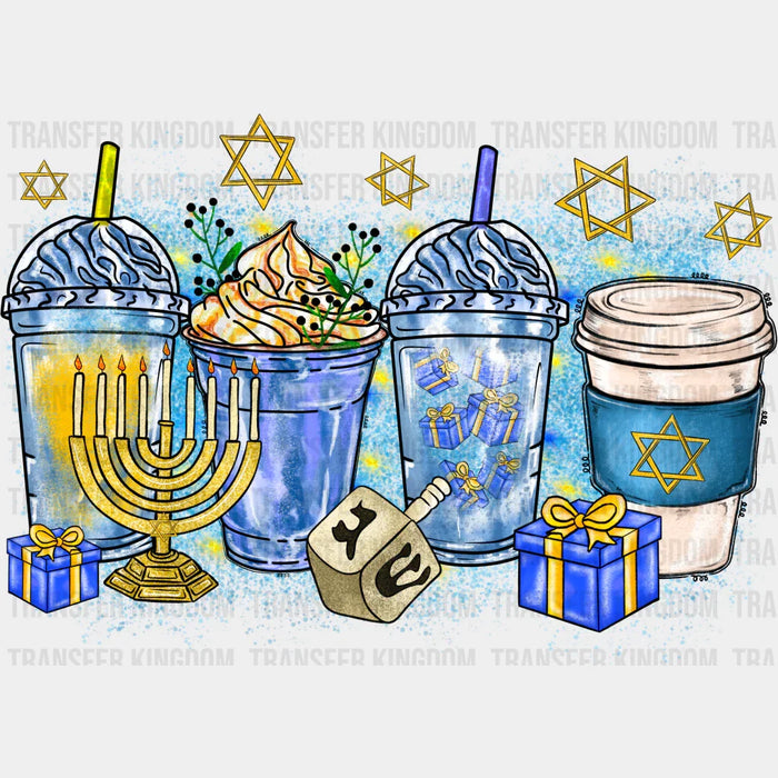 Cups Design - Hanukkah DTF heat transfer