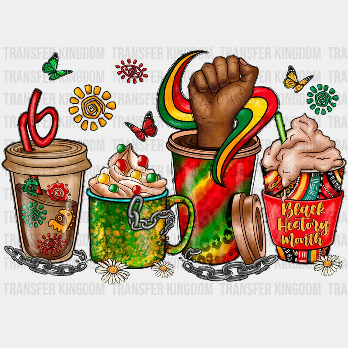 Cups Rising Fist Design - BLM design DTF heat transfer