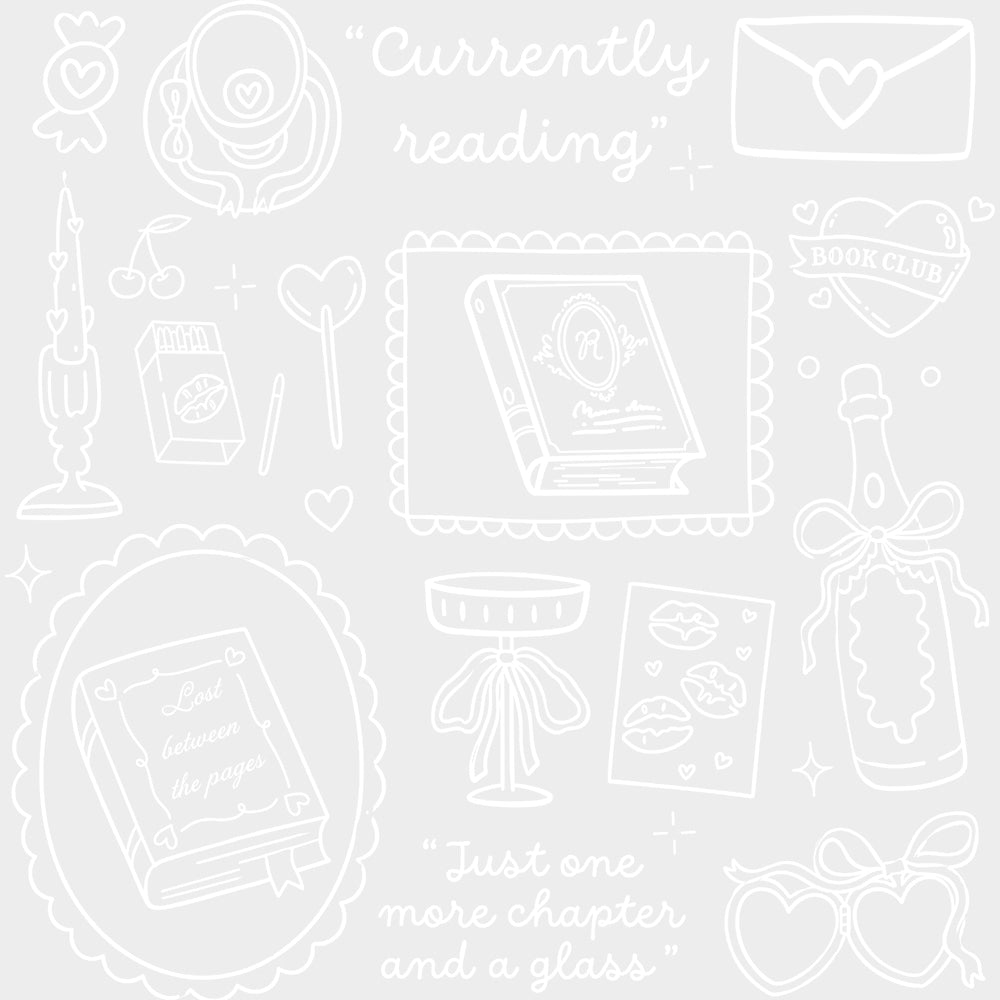 Currently Reading - Reading DTF Transfers - Adult Unisex - S & M (10’’) / Light Color Design (See Imaging)