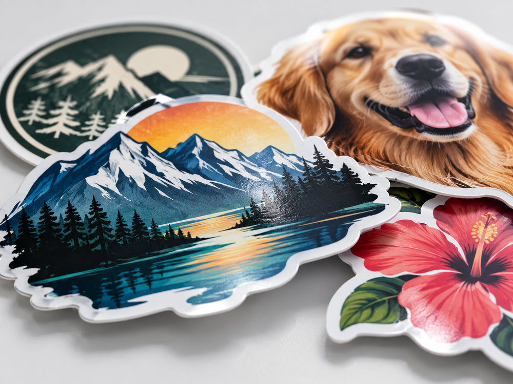 Custom sticker close-up