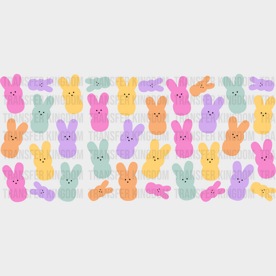 Cute Colorful Bunnies - Easter Cup Wrap Uv Sticker Permanent Dtf Decal