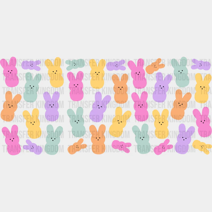 Cute Colorful Bunnies - Easter Cup Wrap UV Sticker Permanent UV DTF Decal