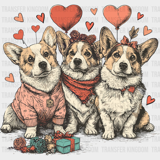 Cute Dogs With Hearts - Valentine's Day DTF Transfers transfer-kingdom