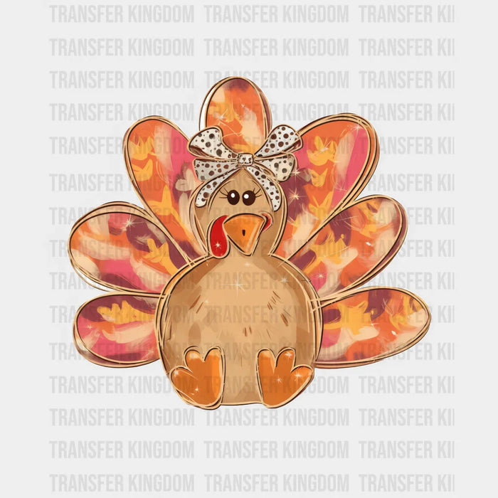Cute Turkey Design - Thanksgiving DTF Transfer