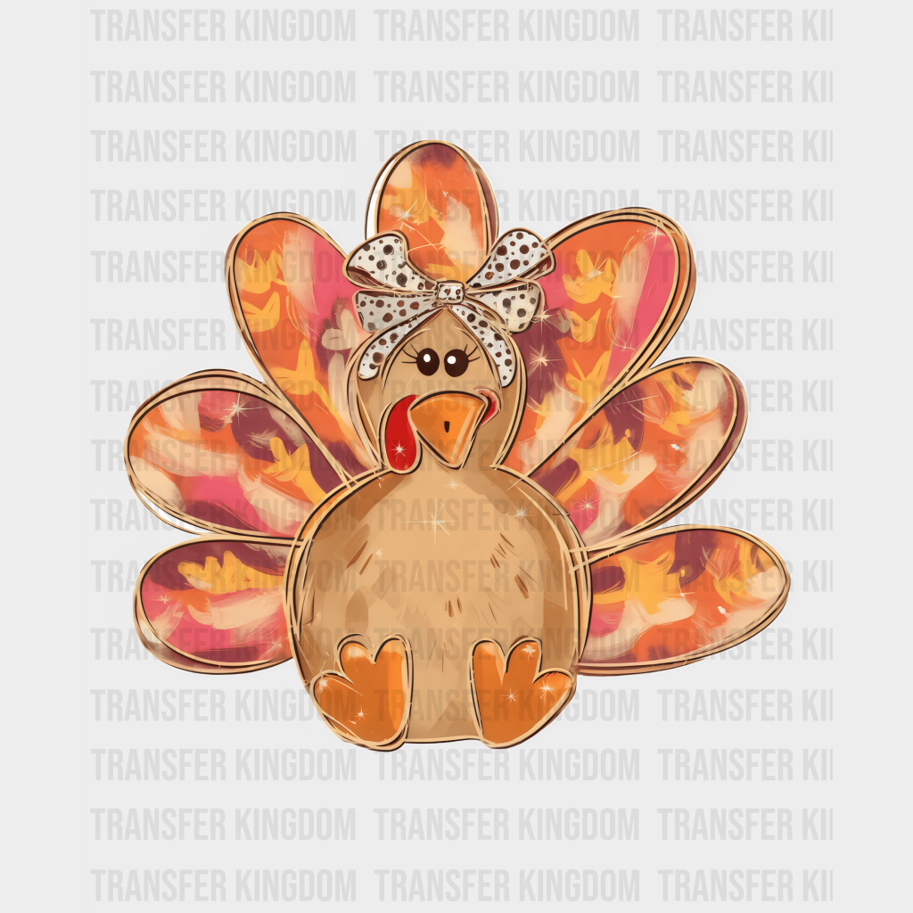 Cute Turkey Design - Thanksgiving Dtf Transfer