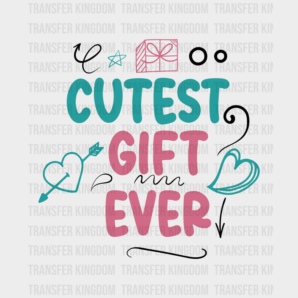 Cutest Gift Ever B&W - Baby DTF Transfer transfer-kingdom Dark Color Design (See Imaging)