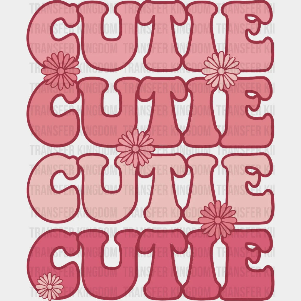 Cutie Floral Valentines Day Design - Dtf Heat Transfer