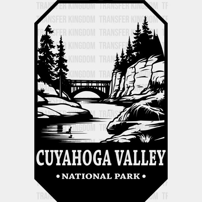 Cuyahoga Valley National Park B&W Design - National Parks DTF Transfers