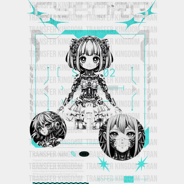 Cyborg Girl - Anime DTF heat transfer