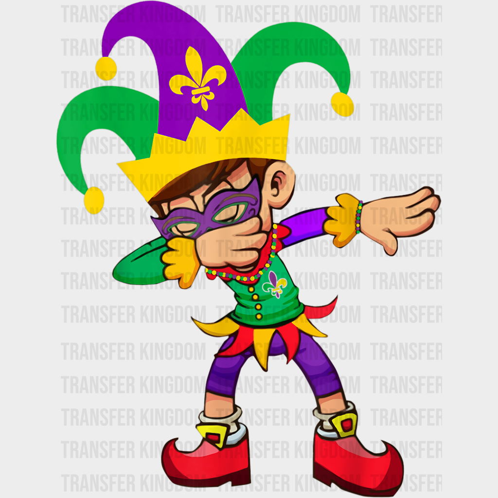 Dab! Mardi Gras Design- Dtf Heat Transfer