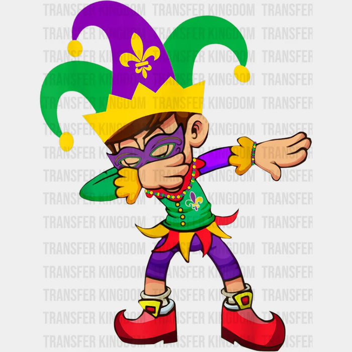 Dab! Mardi Gras Design- Mardi Gras DTF heat transfer